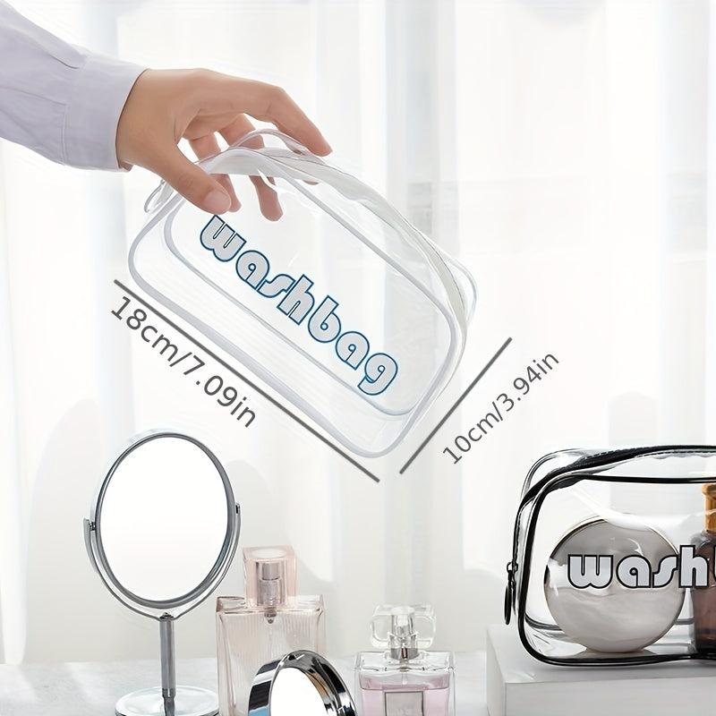 Clear Toiletry Bag Water Resistant Zipper Makeup Cosmetic Travel Organizer
