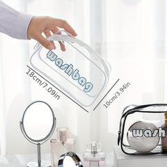 Clear Toiletry Bag Water Resistant Zipper Makeup Cosmetic Travel Organizer