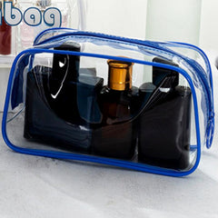 Clear Toiletry Bag Water Resistant Zipper Makeup Cosmetic Travel Organizer