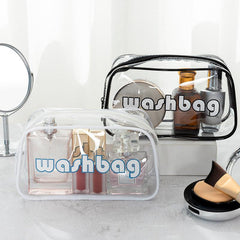 Clear Toiletry Bag Water Resistant Zipper Makeup Cosmetic Travel Organizer