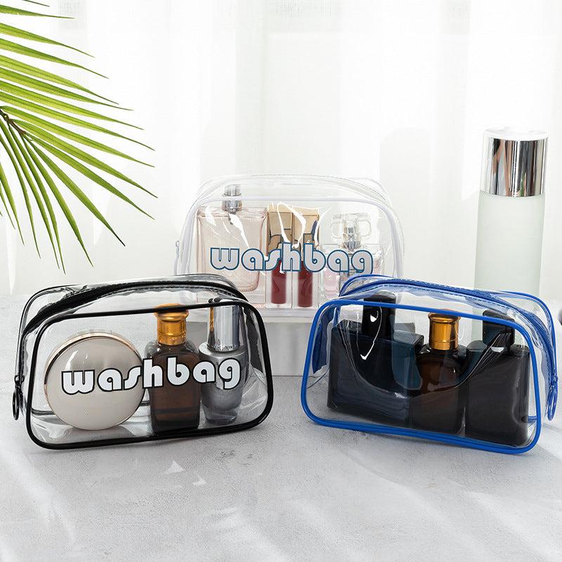 Clear Toiletry Bag Water Resistant Zipper Makeup Cosmetic Travel Organizer