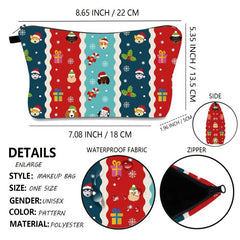 Christmas Makeup Bag Small Cosmetic Bags Waterproof Travel Toiletry Organizer