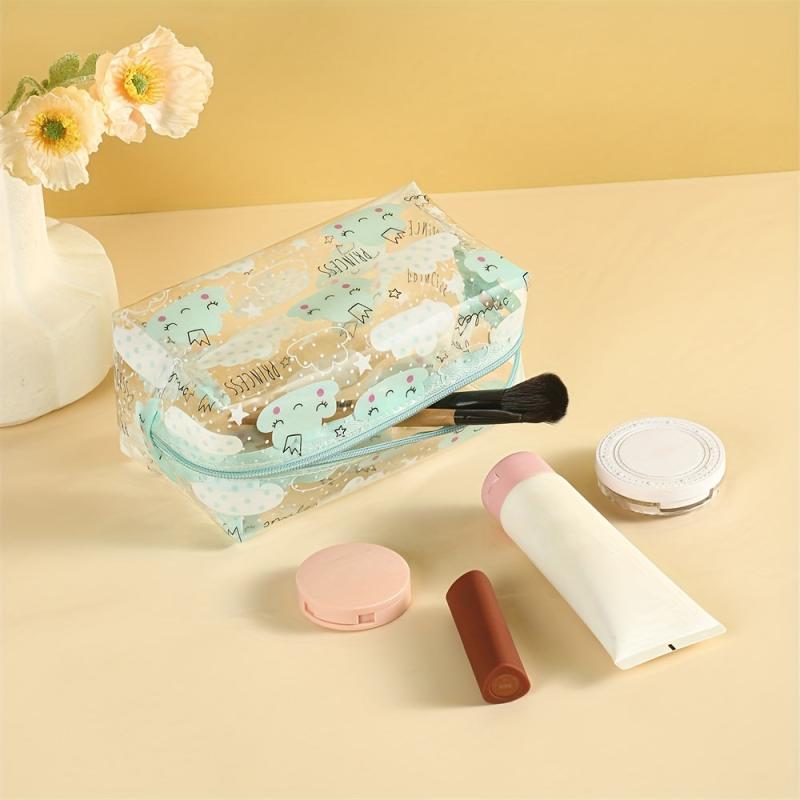 Cloud Pattern Clear Cosmetic Bag Travel Makeup Pouch Waterproof