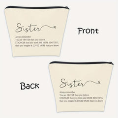 Braver Than You Think Makeup Bag for Sisters - Inspirational Gift