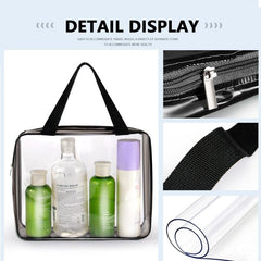 Portable Makeup Storage Bag Clear PVC Cosmetic Travel Toiletry Zipper Bag