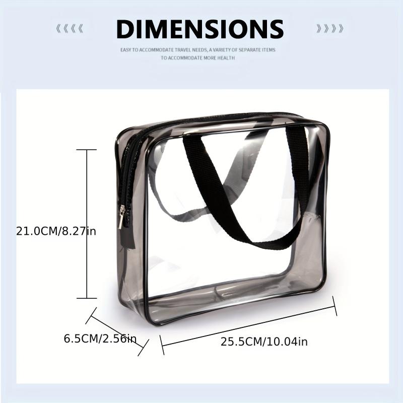 Portable Makeup Storage Bag Clear PVC Cosmetic Travel Toiletry Zipper Bag
