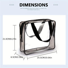 Portable Makeup Storage Bag Clear PVC Cosmetic Travel Toiletry Zipper Bag