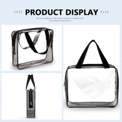 Portable Makeup Storage Bag Clear PVC Cosmetic Travel Toiletry Zipper Bag