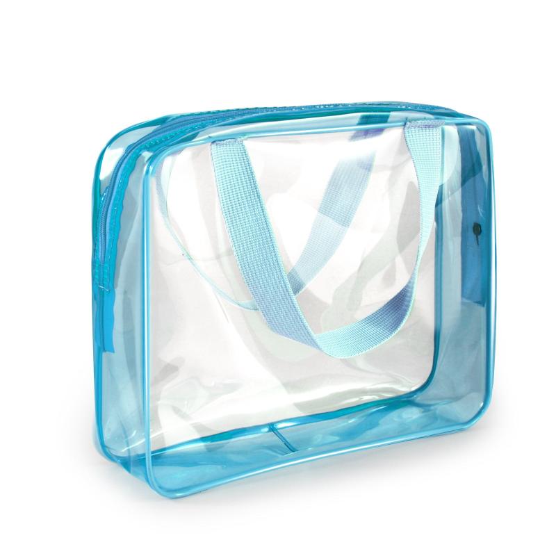 Portable Makeup Storage Bag Clear PVC Cosmetic Travel Toiletry Zipper Bag