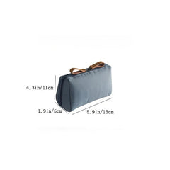 Solid Cosmetic Bag Portable Travel Storage Bag Zippered Toiletry Bag