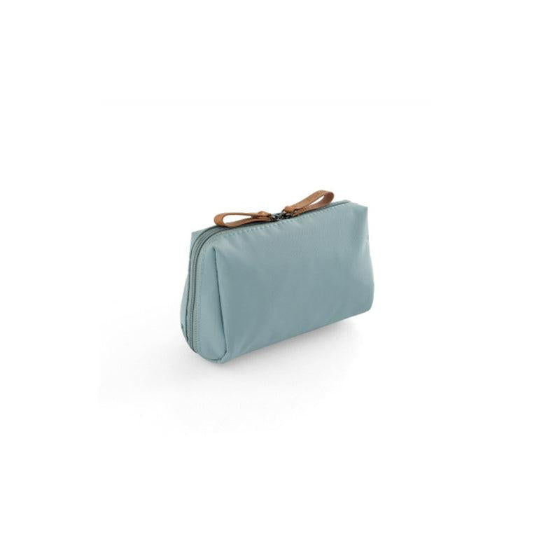 Solid Cosmetic Bag Portable Travel Storage Bag Zippered Toiletry Bag