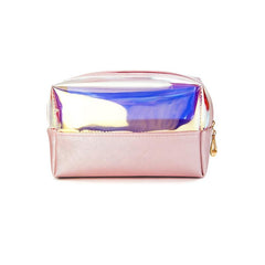 Holographic Makeup Bag TPU Laser Cosmetic Pouch Toiletry Organizer Clear