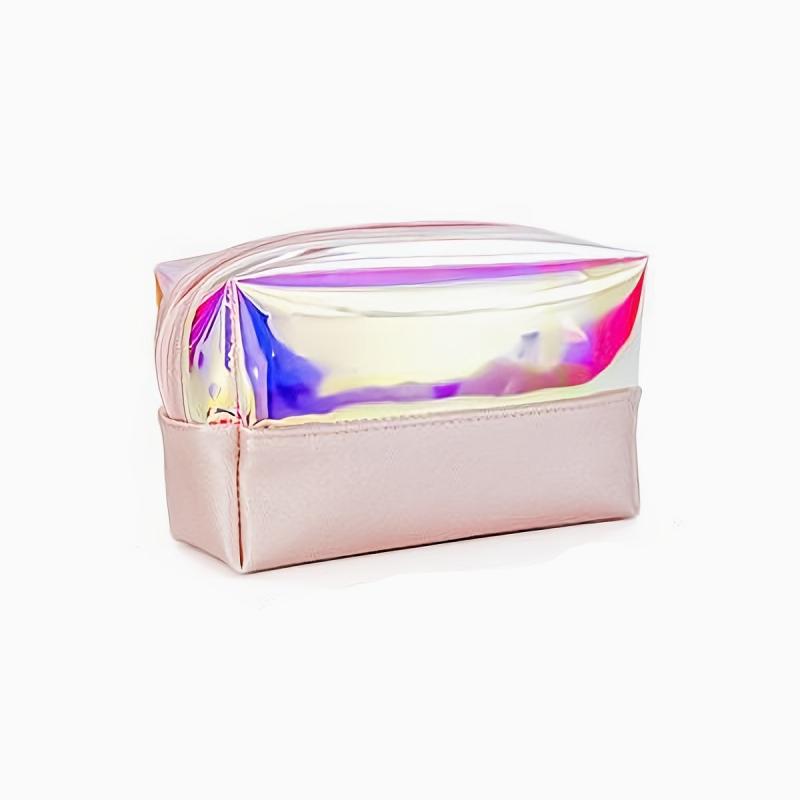 Holographic Makeup Bag TPU Laser Cosmetic Pouch Toiletry Organizer Clear
