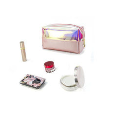 Holographic Makeup Bag TPU Laser Cosmetic Pouch Toiletry Organizer Clear