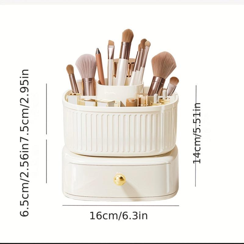 Makeup Brushes Organizer with Drawer Desktop Makeup Tools Holder Case