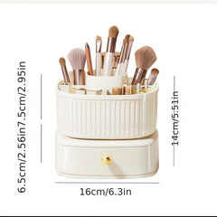 Makeup Brushes Organizer with Drawer Desktop Makeup Tools Holder Case