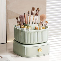 Makeup Brushes Organizer with Drawer Desktop Makeup Tools Holder Case