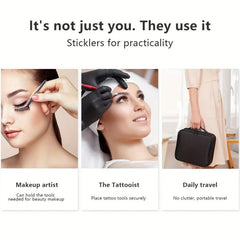 Portable Makeup Case Waterproof with Adjustable Dividers