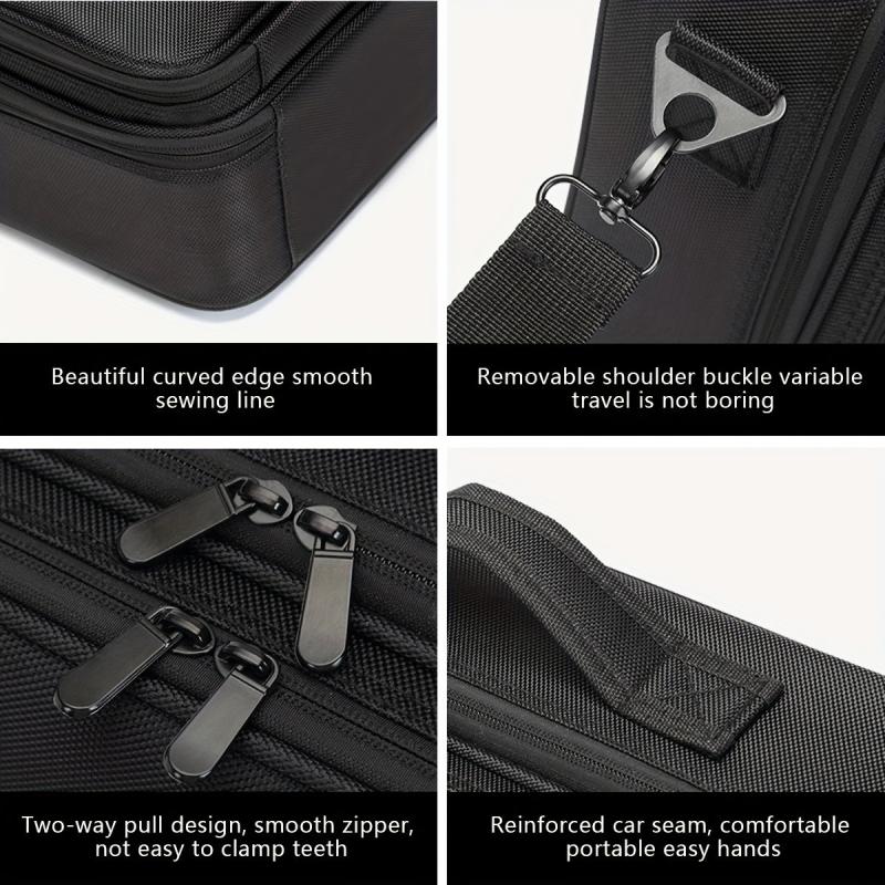 Portable Makeup Case Waterproof with Adjustable Dividers