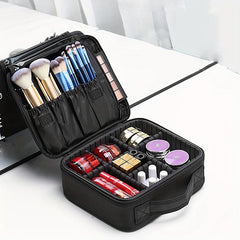 Portable Makeup Case Waterproof with Adjustable Dividers