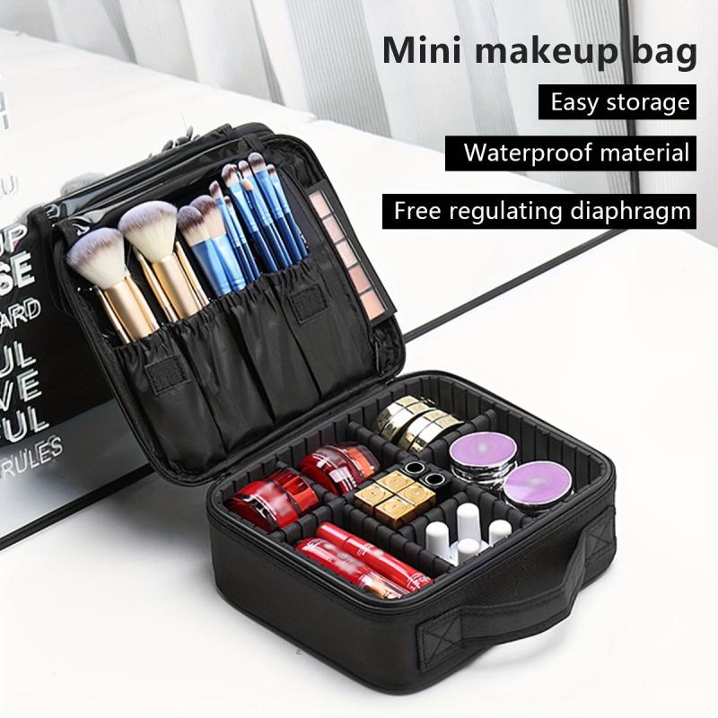 Portable Makeup Case Waterproof with Adjustable Dividers