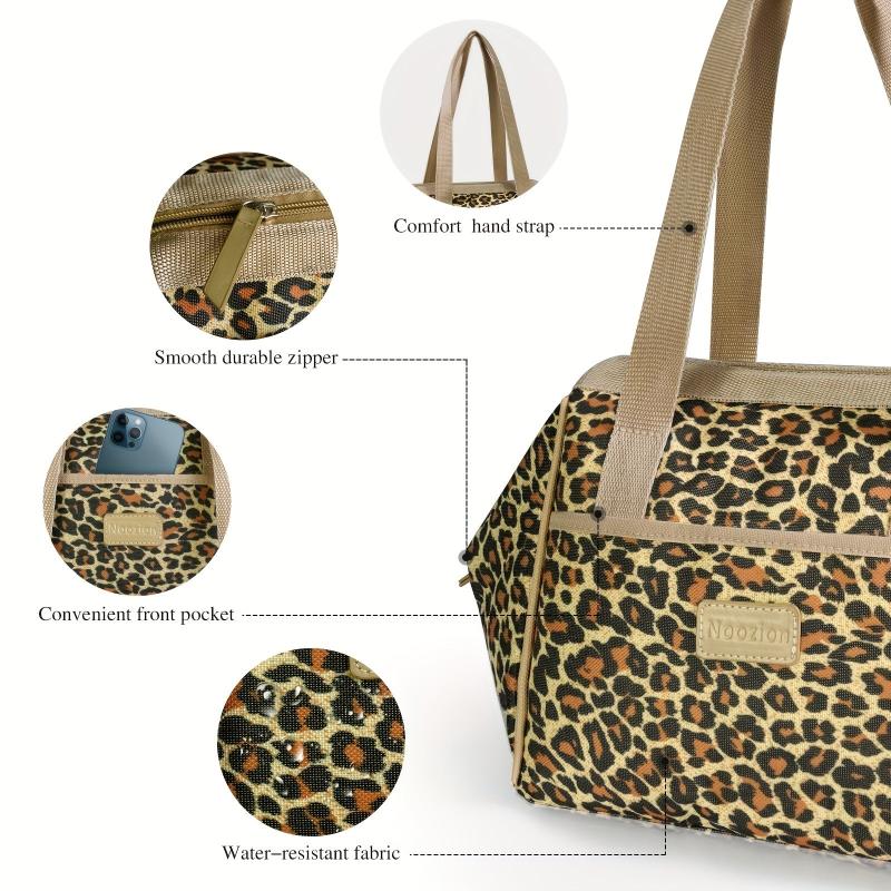 Leopard Print Makeup Bag Portable Cosmetic Pouch Travel Organizer