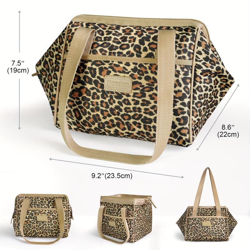 Leopard Print Makeup Bag Portable Cosmetic Pouch Travel Organizer