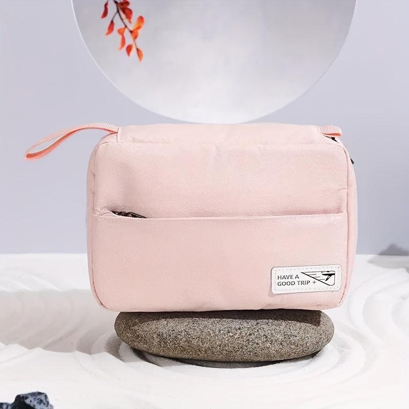 Portable Toiletry Wash Bag Lightweight Zipper Makeup Organizer