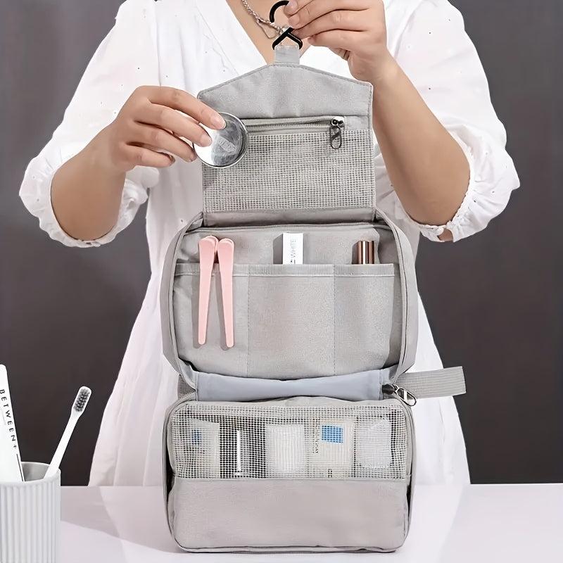 Portable Toiletry Wash Bag Lightweight Zipper Makeup Organizer