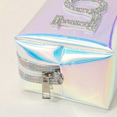 LOVE Letters Makeup Bag Y2k Style PVC Waterproof Cosmetic Pouch