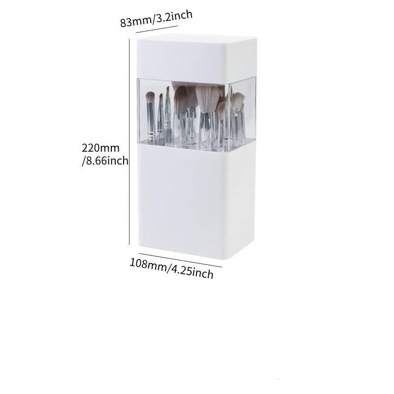 Makeup Brush Holder Organizer with Lid Portable Waterproof Dustproof