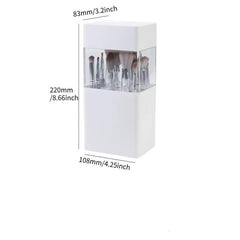 Makeup Brush Holder Organizer with Lid Portable Waterproof Dustproof