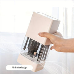 Makeup Brush Holder Organizer with Lid Portable Waterproof Dustproof