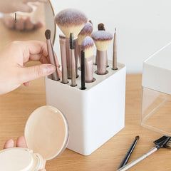 Makeup Brush Holder Organizer with Lid Portable Waterproof Dustproof