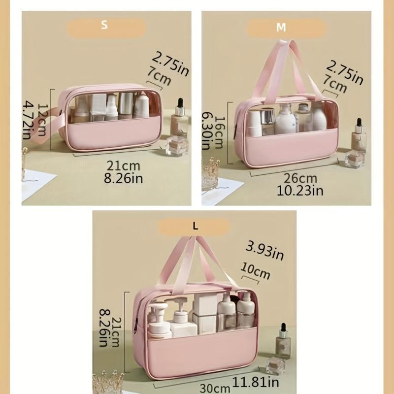 Portable Toiletry Bag Cosmetic Storage with Handle Lightweight Makeup Organizer