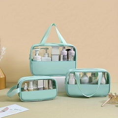 Portable Toiletry Bag Cosmetic Storage with Handle Lightweight Makeup Organizer