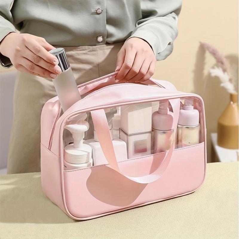 Portable Toiletry Bag Cosmetic Storage with Handle Lightweight Makeup Organizer