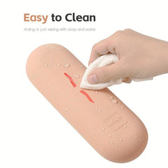 Travel Makeup Brush Holder Silicone Organizer Waterproof Case Zipper Closure