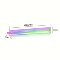 Acrylic Nail Polish Rack Wall Shelf Clear Rainbow Iridescent Organizer