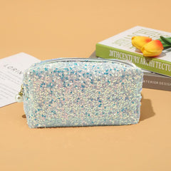 Sequin Makeup Bag Portable Cosmetic Case for Women Small Pouch