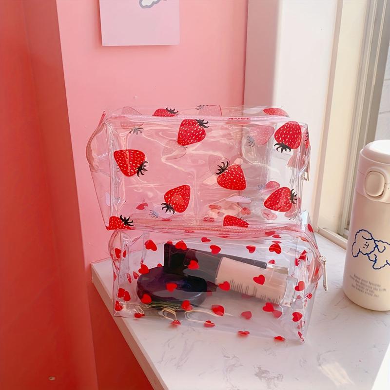Floral Pattern Cosmetic Bag Water Resistant Toiletry Bag Organizer