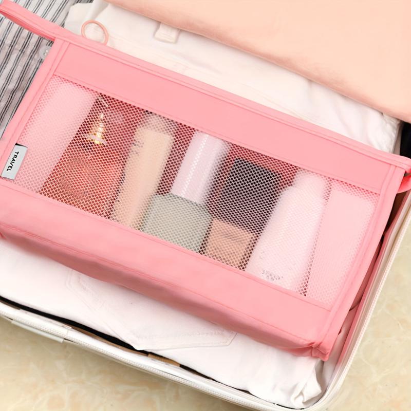 Large Waterproof Makeup Bag Portable Travel Storage Pouch Pink