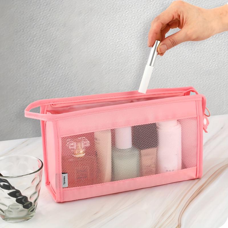 Large Waterproof Makeup Bag Portable Travel Storage Pouch Pink