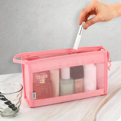 Large Waterproof Makeup Bag Portable Travel Storage Pouch Pink