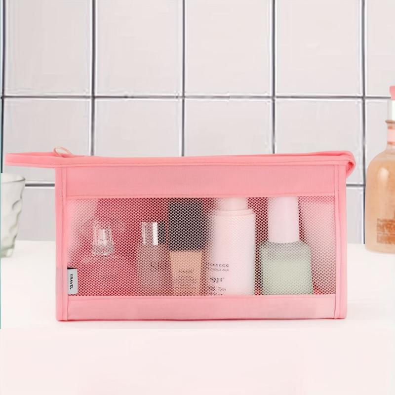 Large Waterproof Makeup Bag Portable Travel Storage Pouch Pink