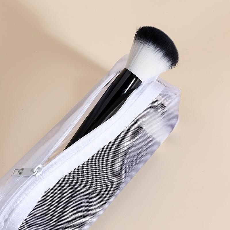 Mesh Square Makeup Bag Storage Bag Transparent Mesh Pen Pouch Gray