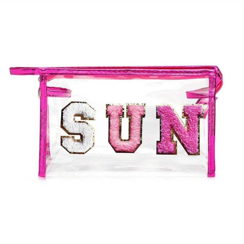 Clear SPF SUN Sunscreen Bag Makeup Cosmetic Pouch Organizer Women Girls