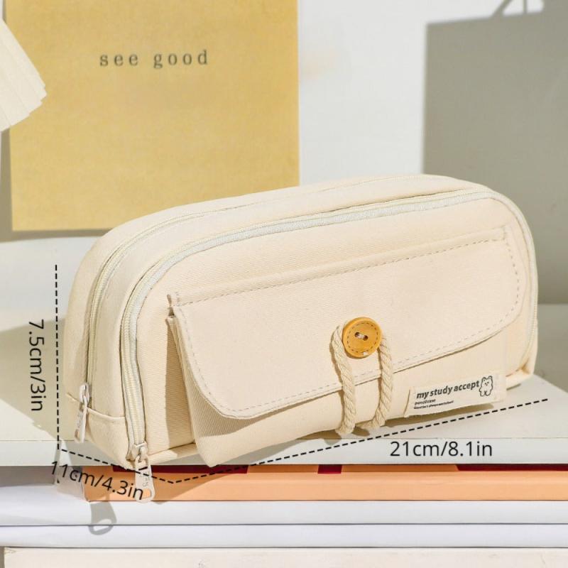 Roomy Zipper Makeup Brush Organizer Bag Pencil Case