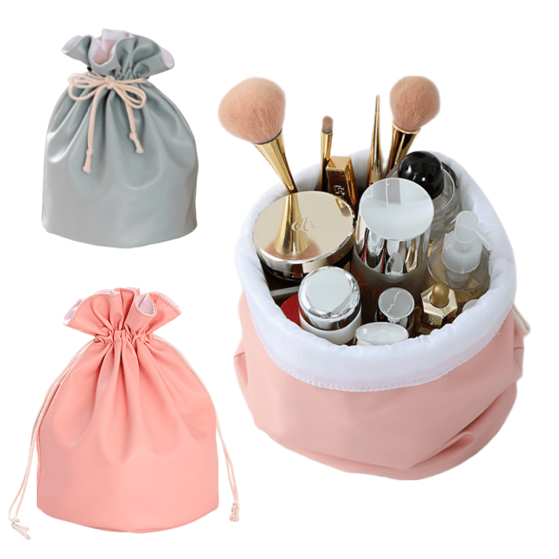 Portable Drawstring Cosmetic Bag Waterproof Travel Toiletry Bag
