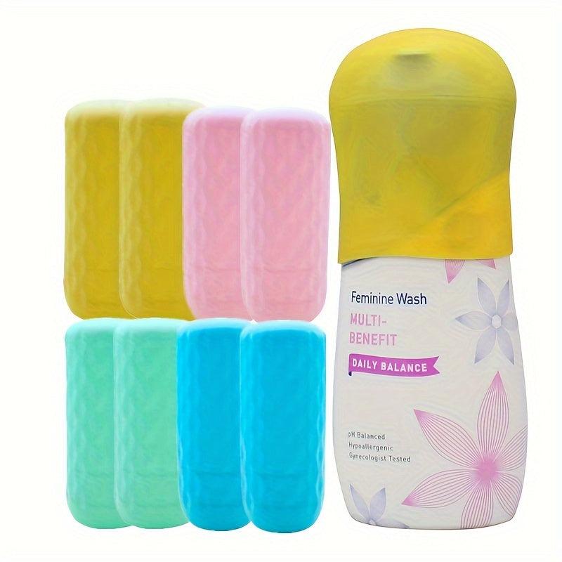 8 Pack Leak Proof Travel Container Sleeves for Toiletry Bottles